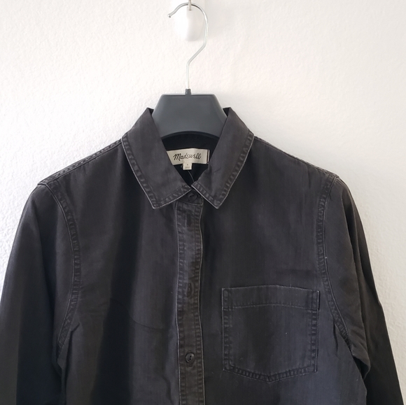 NWT Madewell black button up shirt - Picture 2 of 6